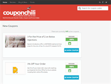 Tablet Screenshot of couponchili.com